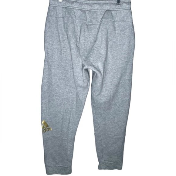 Adidas Medium Sweatpants Joggers Athletic Comfy Pants Grey Logo Pockets Gym Pant - Picture 2 of 8